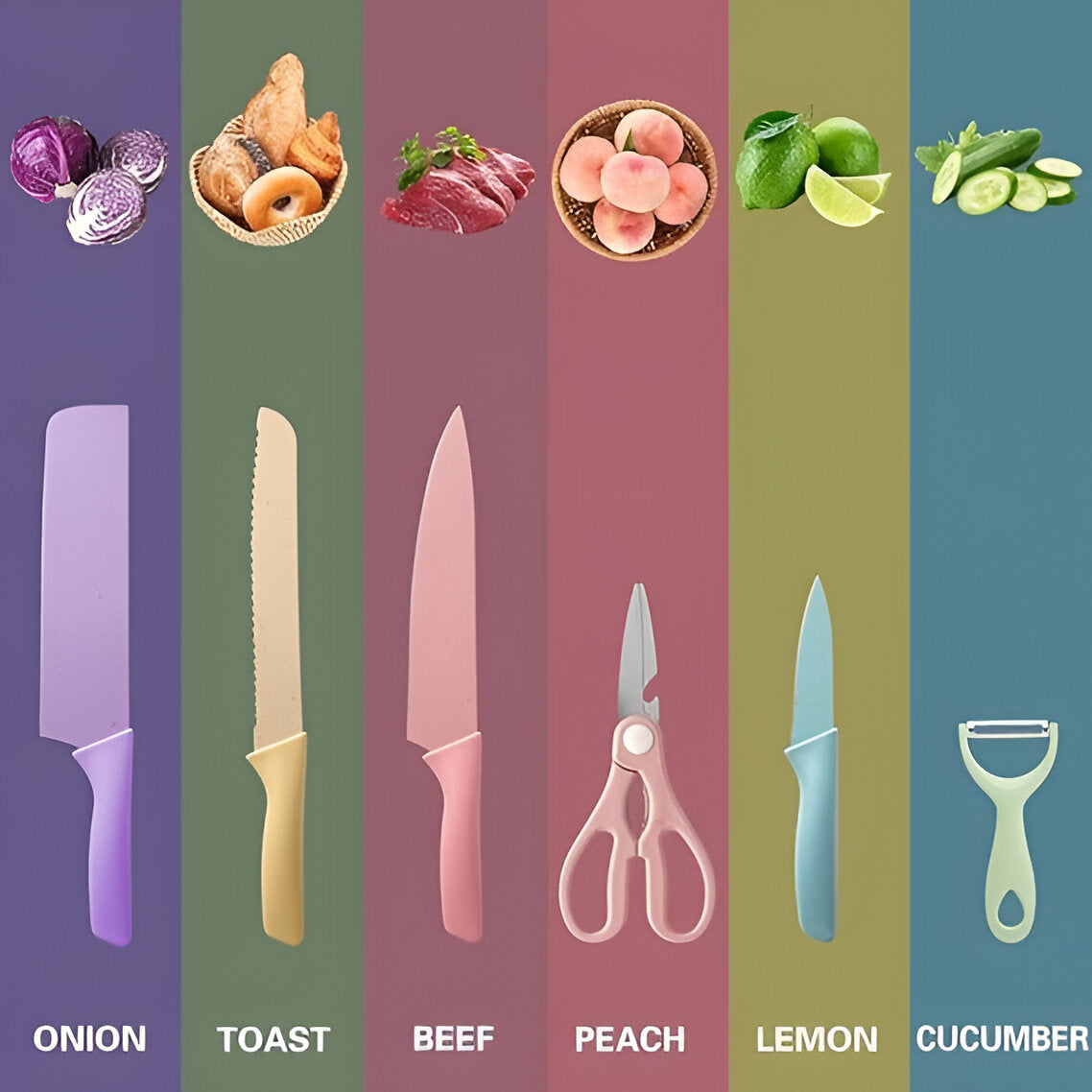 Colorful Kitchen Knife Set