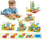 Battery Operated 81pcs Rotating Building Blocks with Gears for STEM Learning