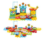 Battery Operated 81pcs Rotating Building Blocks with Gears for STEM Learning