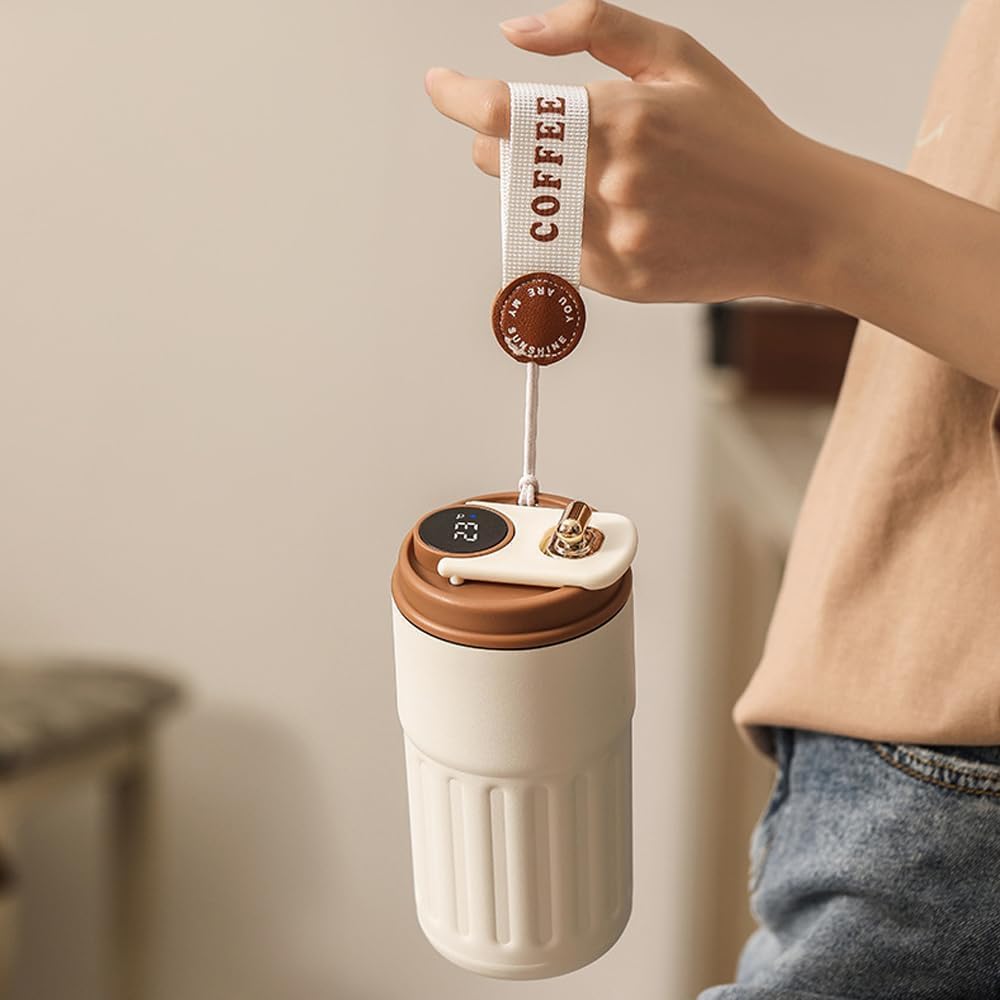 Vacuum Insulated Coffee Mug with Temperature Display