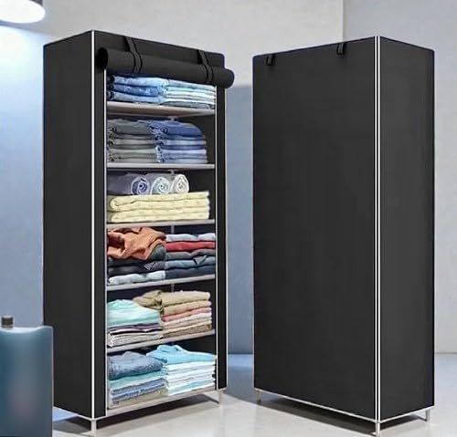 6 Rack Collapsible Wardrobe Cabinet and Shoe Rack