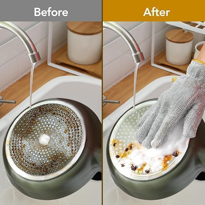 Wire Dishwashing Gloves(Pack of 2)