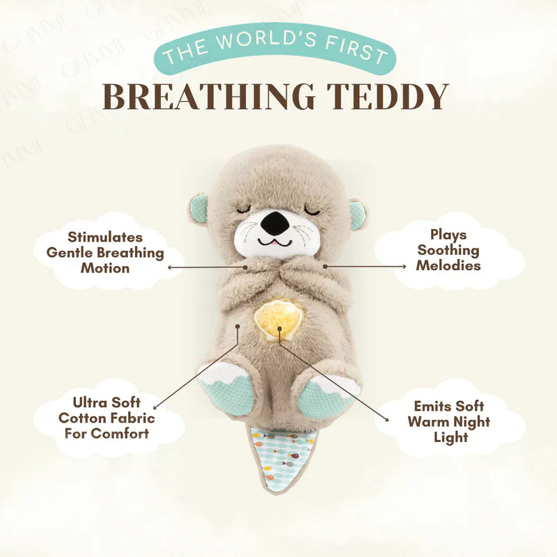 Breathing Teddy Bear with Soothing Music, Comfort Plush